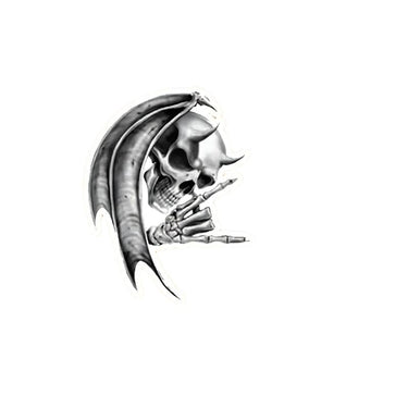 Metal Devil Skull Vinyl Car Sticker